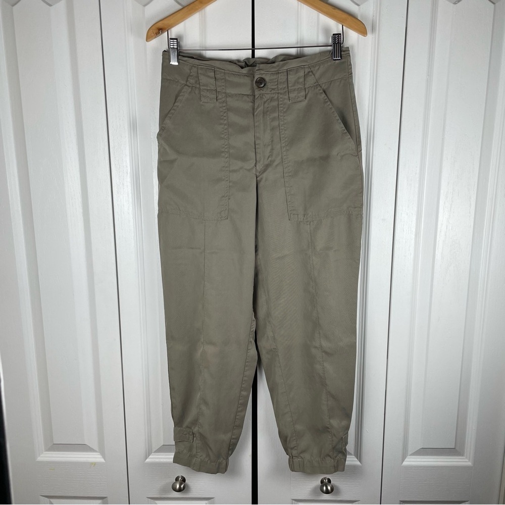 Banana Republic Utility Trouser Pants Women’s 6 Green Lyocell High Waist Baggy